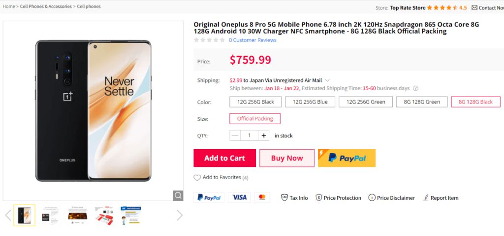 Gearbest Oneplus8pro