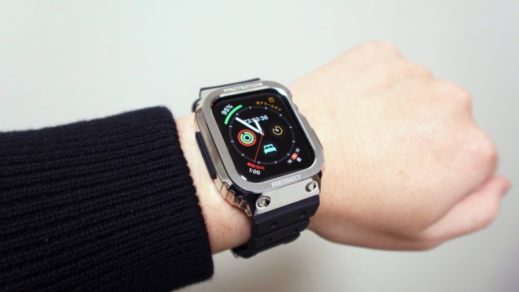 ambandコンパチブル Apple Watch シルバー ステンレス - 時計